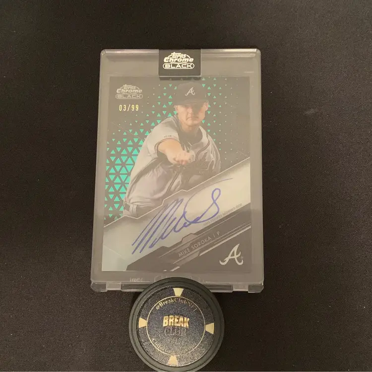 2020 Topps Chrome Black Mike Soroka Auto 03/99