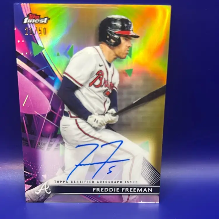 Freddie Freeman 2021 Topps Finest Autograph #23/50 Atlanta Braves