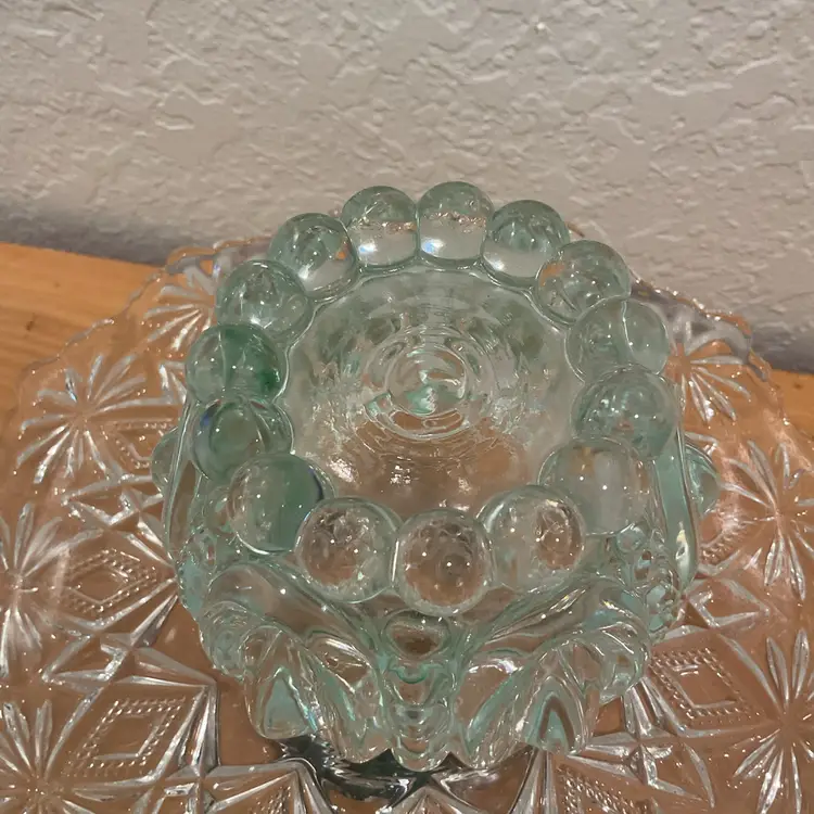 Light Blue Boopie Glass Votive Holder