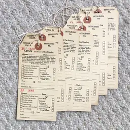 7 Vintage 1950s BETHLEHEM PENNSYLVANIA Police Parking Violation Tickets UNUSED!!