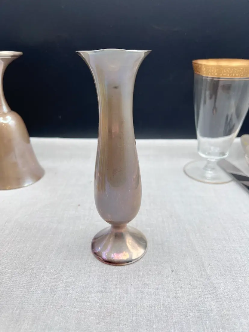 Beautiful Vintage Towle Silverplate Vase - Monogram "B"