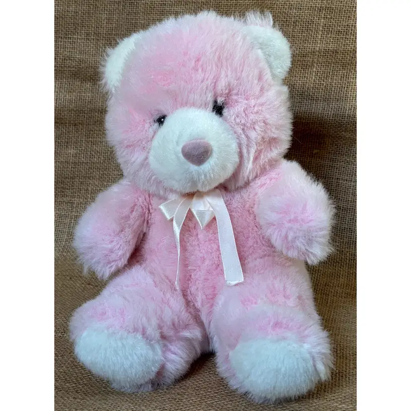 Vintage Flomo Light Pink Teddy Bear Plush Stuffed Animal Toy Nostalgia Cottage Core