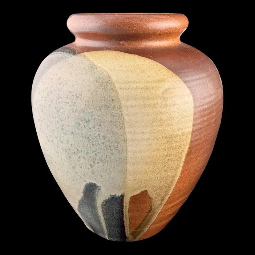 MCM Robert Maxwell Pottery Craft Stoneware Glazed Vase 7.5”