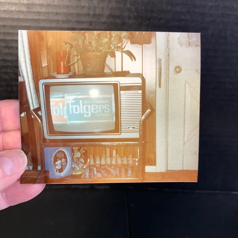 Old Television w/Coffee Commercial 1984 #2