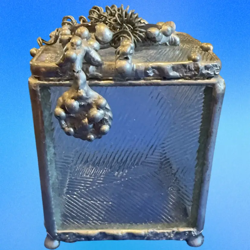 Pewter & Glass Ring / Trinket Box