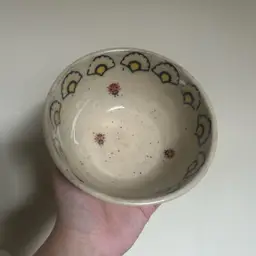 Handmade Pottery Ladybug Bowl Signed JK