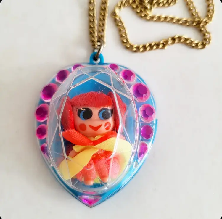 Vintage 1967 Mattel Jewelry Kiddles Locket Doll Necklace