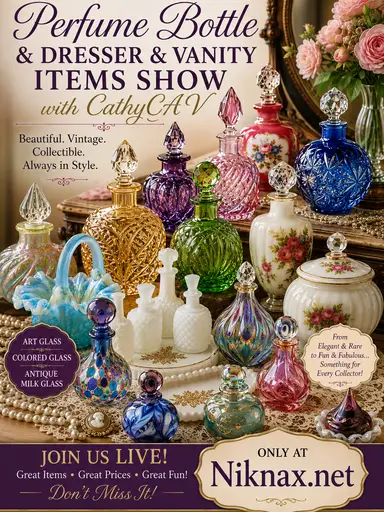 Perfume Bottles, Dresser/Vanity Bottles, Boxes, Trays, Pieces & More