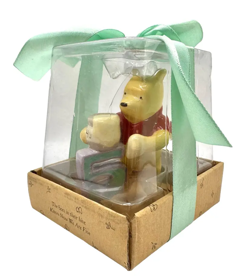 Classic Disney Winnie Pooh Ceramic Birthday Keepsake Number 5 Cake Topper Decor