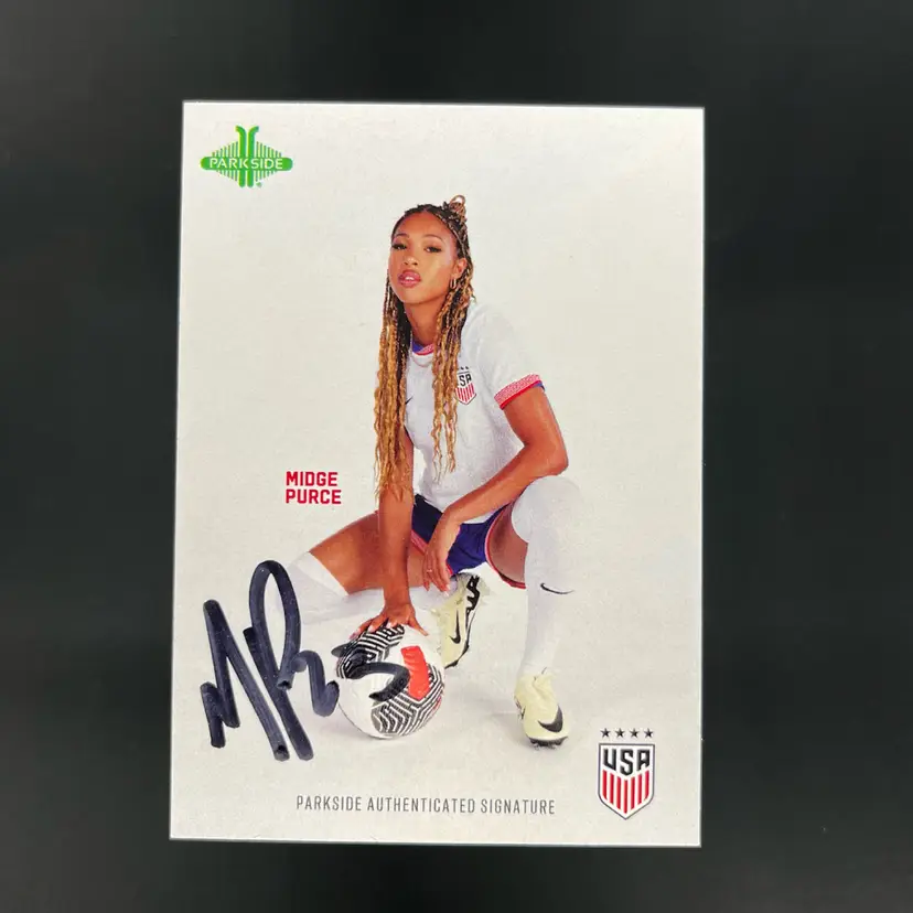 Midge Purce 2024 Parkside One Nation One Team Autograph /200 USWNT Soccer Card