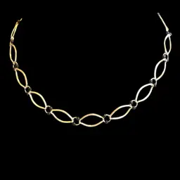 Ellipse Shaped Links Choker