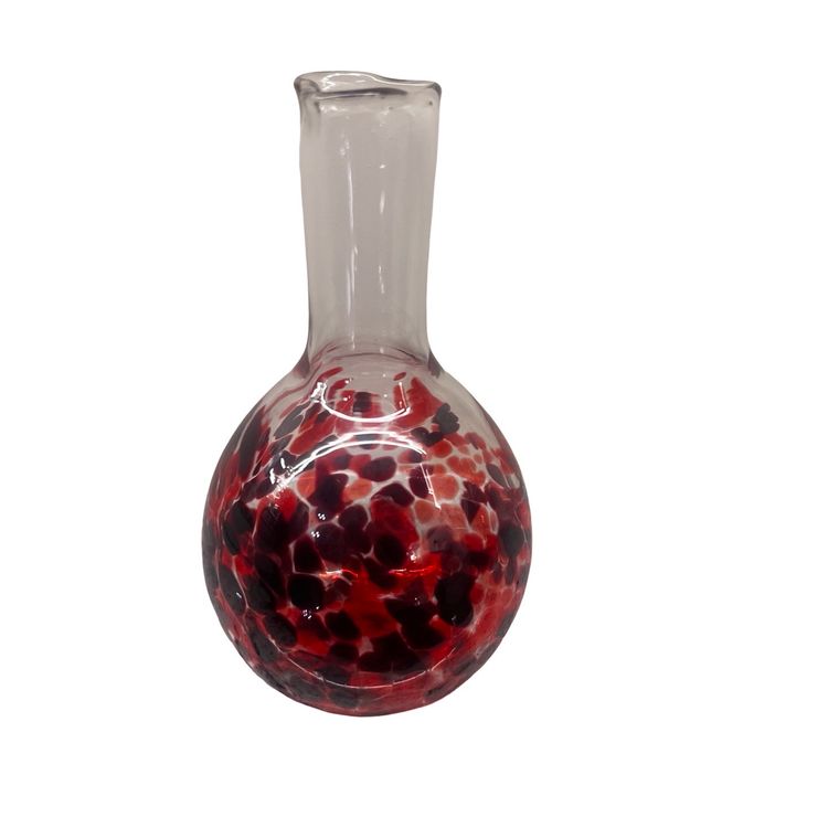 011 Vintage Blown Glass Heart Vase