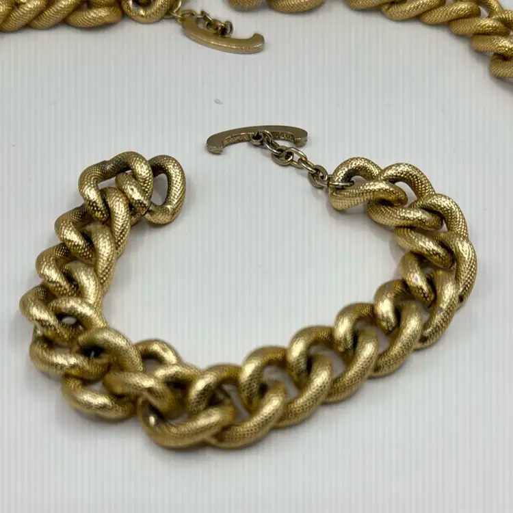 Vintage Jewelry Set Necklace And Bracelet 