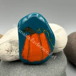 2140 Painted Stone Fridge Magnet