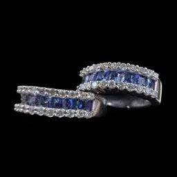 925 Sterling Silver And Topaz Earrings