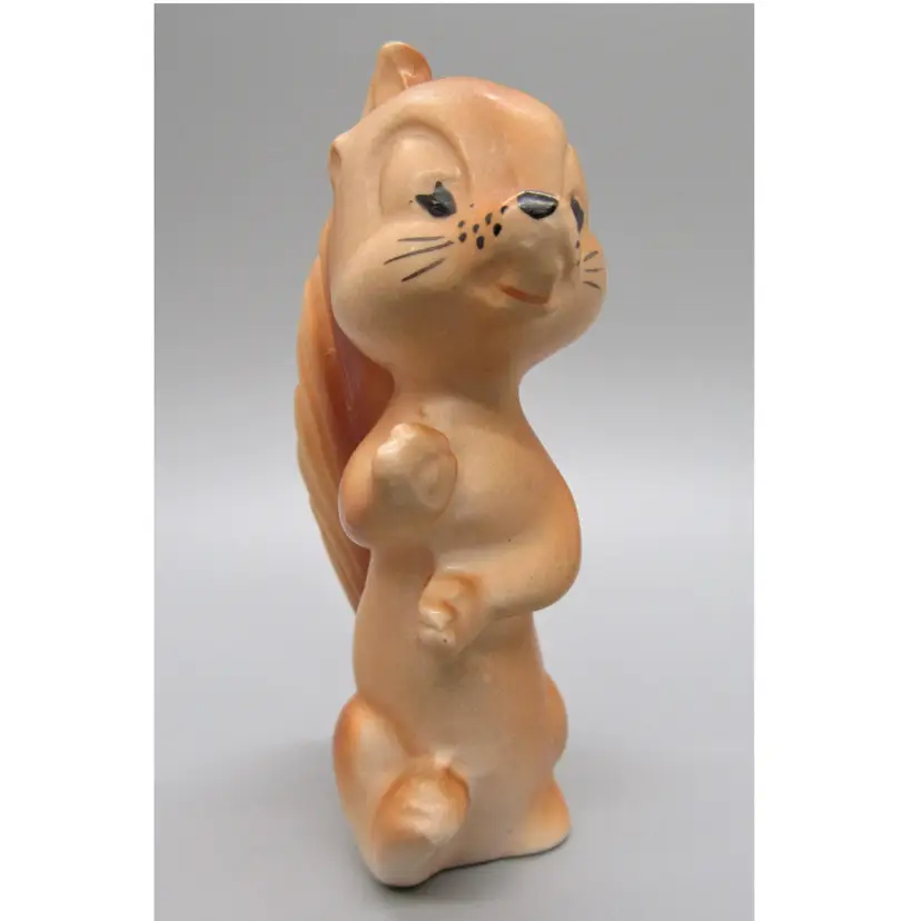 Adorable Mid Century Ceramic Squirrel Figurine Made in Japan