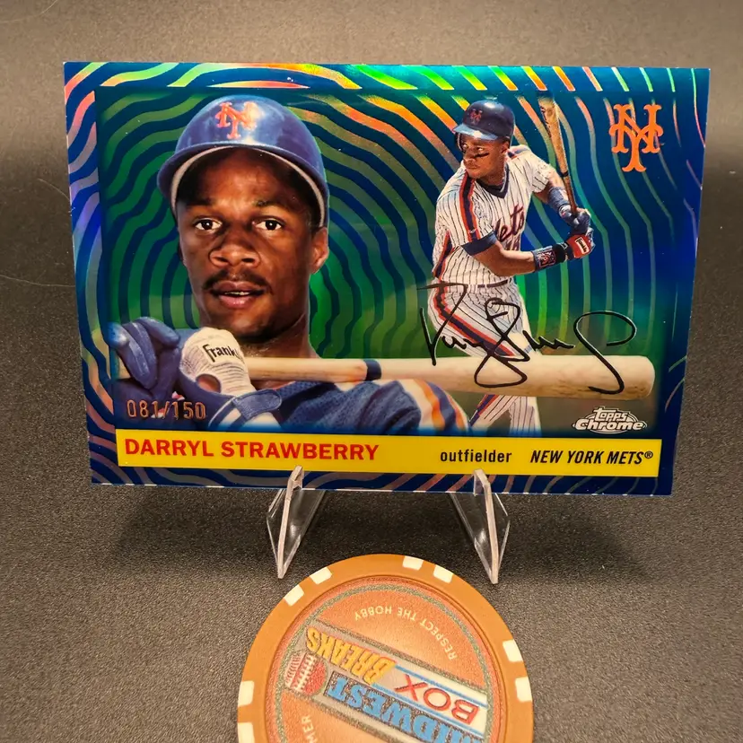 Darryl Strawberry Blue Vibrations #/150 2025 Topps Chrome Platinum New York Mets