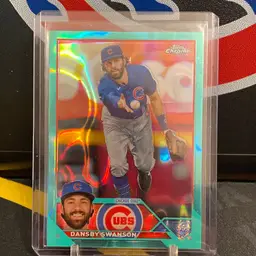 2023 Topps Chrome Aqua Lava Dansby Swanson Chicago Cubs
