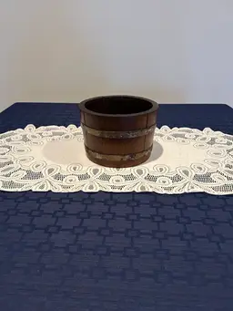 Antique Putney Vermont Wood Walnut Bucket