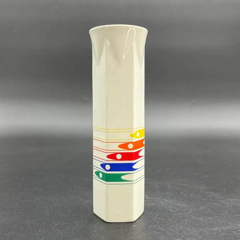 FTDA Ceramic Rainbow Vase Vintage Home Decor
