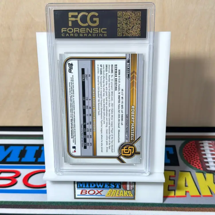 Robert Hassell #BCP-133 33/75 Yellow Mini Diamond 2022 Bowman Chrome San Diego Padres