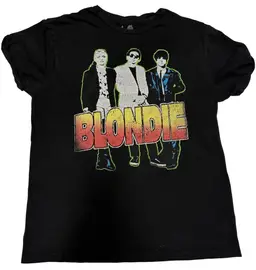Blondie Black Graphic Print Goodie Two Sleeves Band T-Shirt Unisex- L