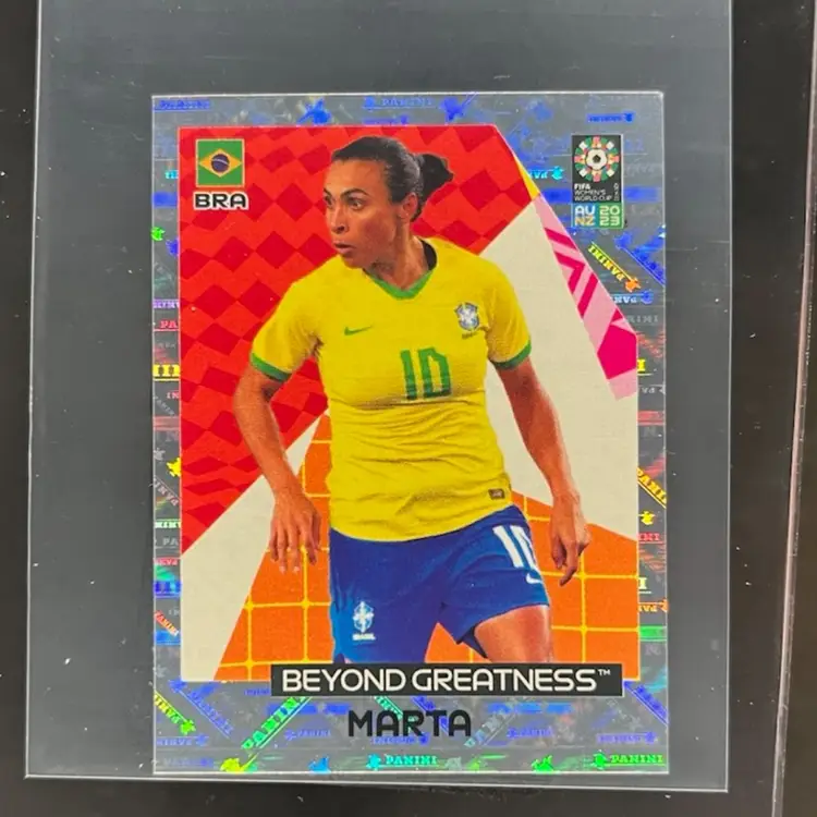 Marta 2023 Panini Women’s World Cup Sticker Beyond Greatness Brazil Soccer Card