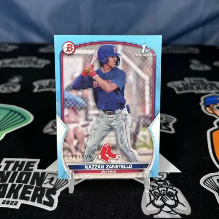 2023 Bowman Draft #BD-3 Nazzan Zanetello 1st Sky Blue /499 Boston Red Sox