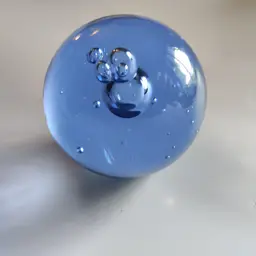 Blue Bubble Paperweight 2.25in