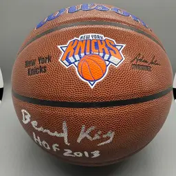 Bernard King Full Sized New York Knicks Signed Basketball Inscribed HOF 2013
