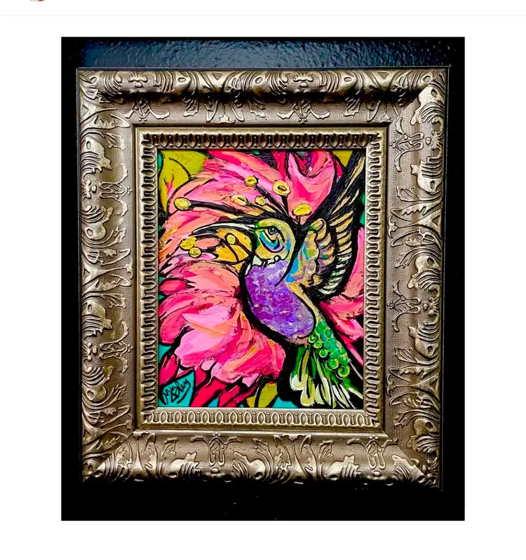 Fluttering
Original Acrylic 8”x10” Painting
In Beautiful Vintage Frame