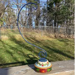 2008 Jim Shore, Wind-Up Musical & Revolving Ornament Hanger / Display. Plays Deck The Halls. 13.75”h.