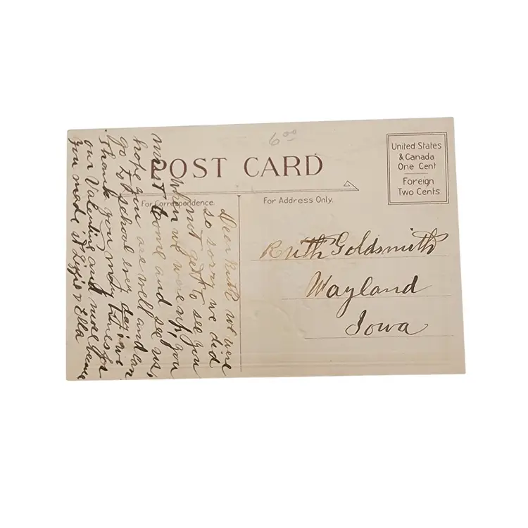 Vintage St St Patrick's Day Postcard With Green & Gold Design Embossed Details And Handwritten Back