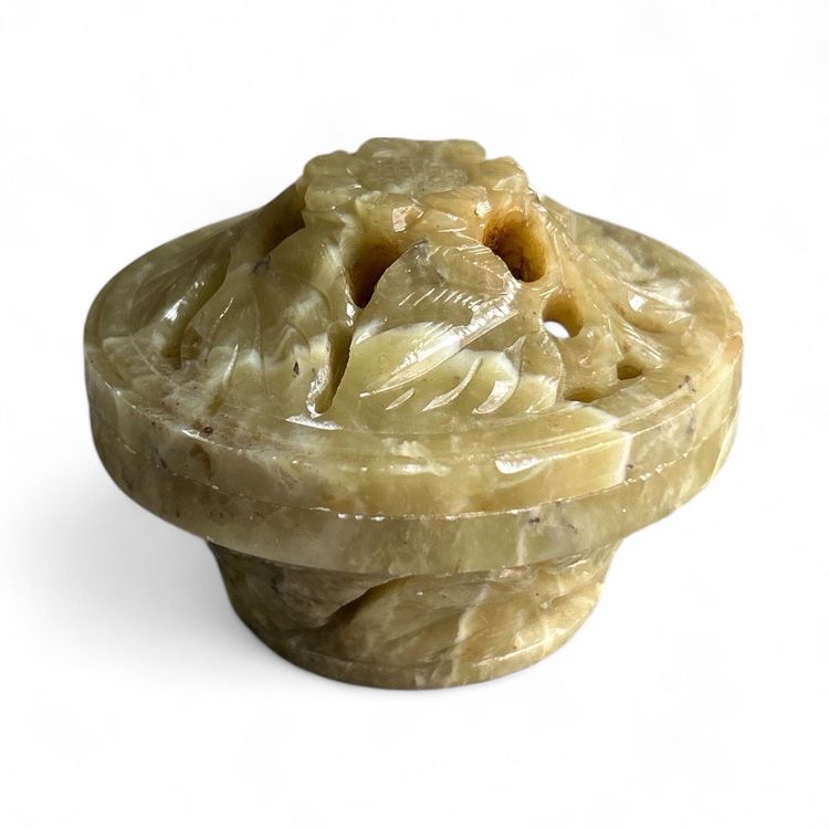Jade Carved Stone Decorative Trinket Box