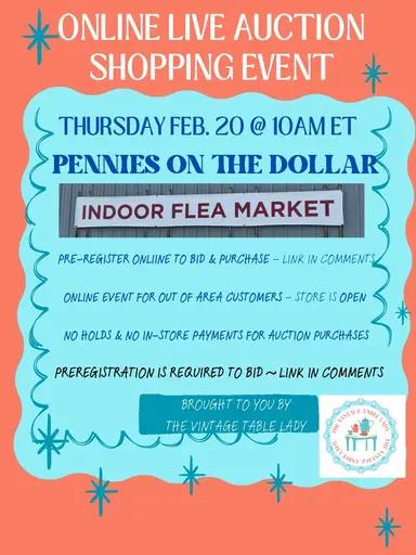 Second half of the store – come shopping with me! Live from Pennies On The Dollar Indoor Flea Market 
