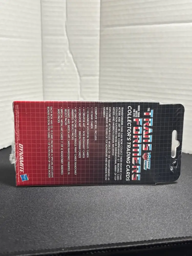 Transformers 40th Anniversary Collectors Trading Cards Hanger Box A000L