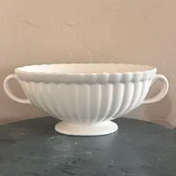 Vintage Meissen Germany Fluted Pedestal Bowl Dish