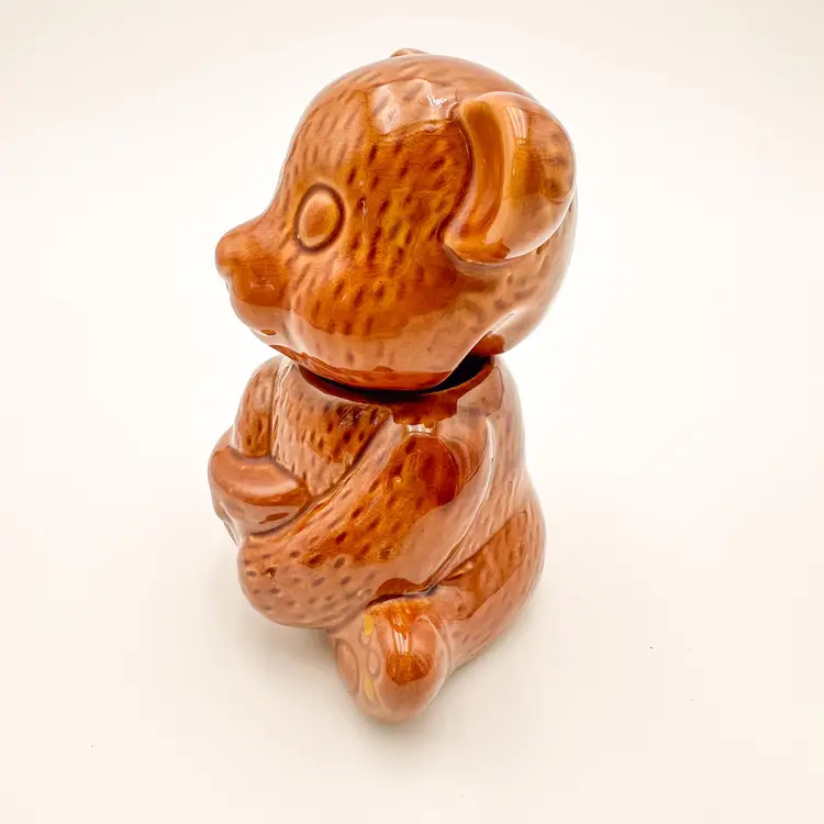 Vintage Honey Jar Ceramic Brown Bear 5.5"H B25