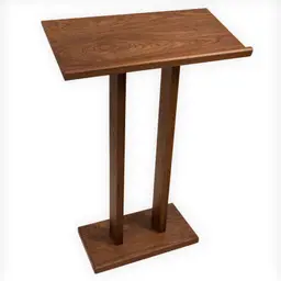 Handcrafted Black Walnut Solid Wood Lectern, Pulpit, Podium, Mid-Century Modern