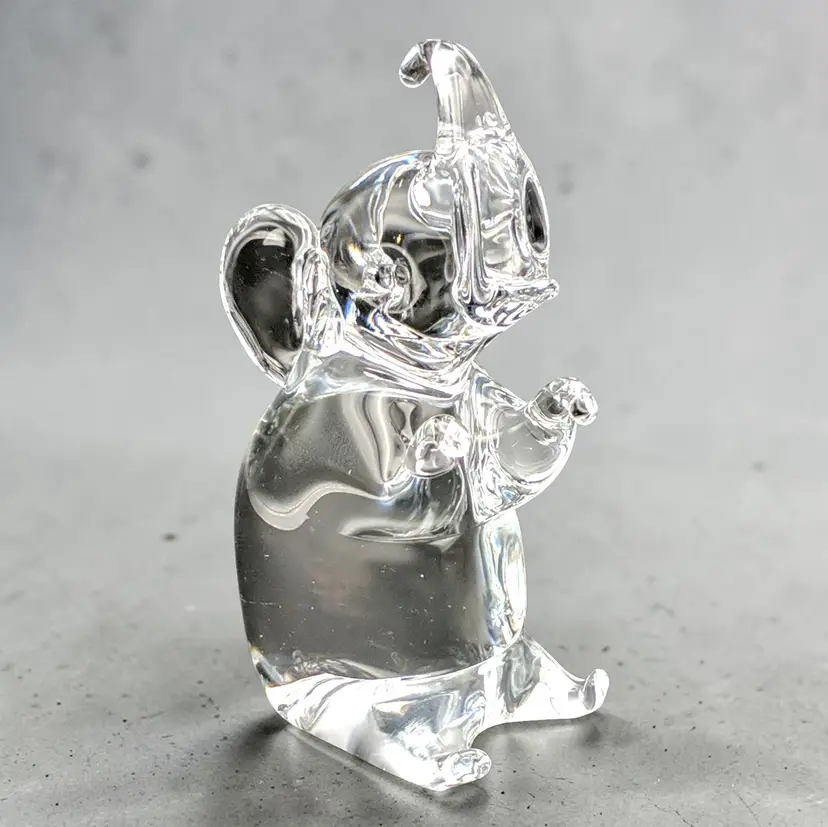 V. Nason & Co Murano Italy Clear Glass Elephant Figurine Sculpture Vintage