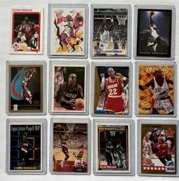 Clyde Drexler Basketball Houston Rockets Portland Trail Blazers 12 PCS #BB-5🔥