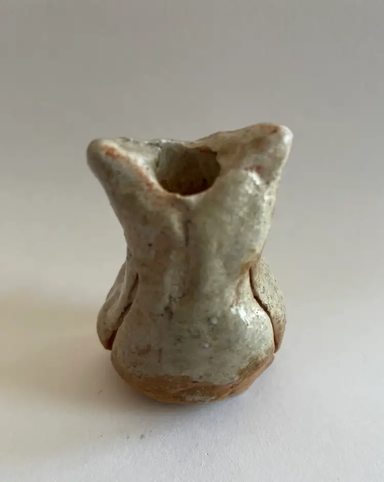 Pottery Owl Macrame Bead