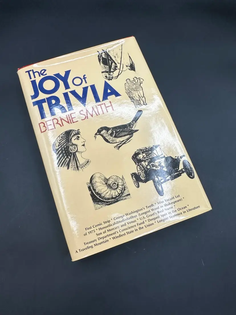 “The Joy Of Trivia” Hardback Book By Bernie Smith 1976 Dust Jacket 1st Edition