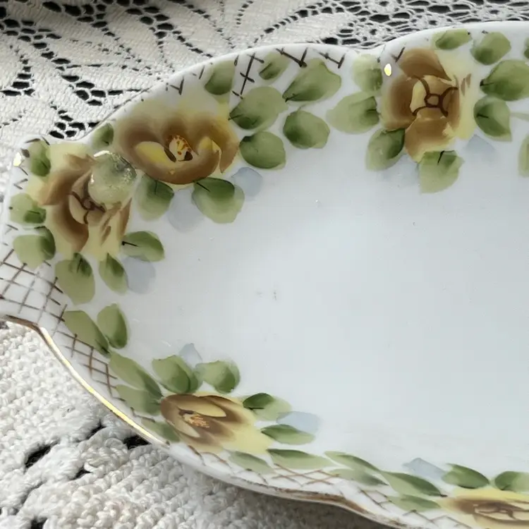 Antique Nippon, Ceramic Bone, China Celery/Relish Dish 12.25" X 5.25"