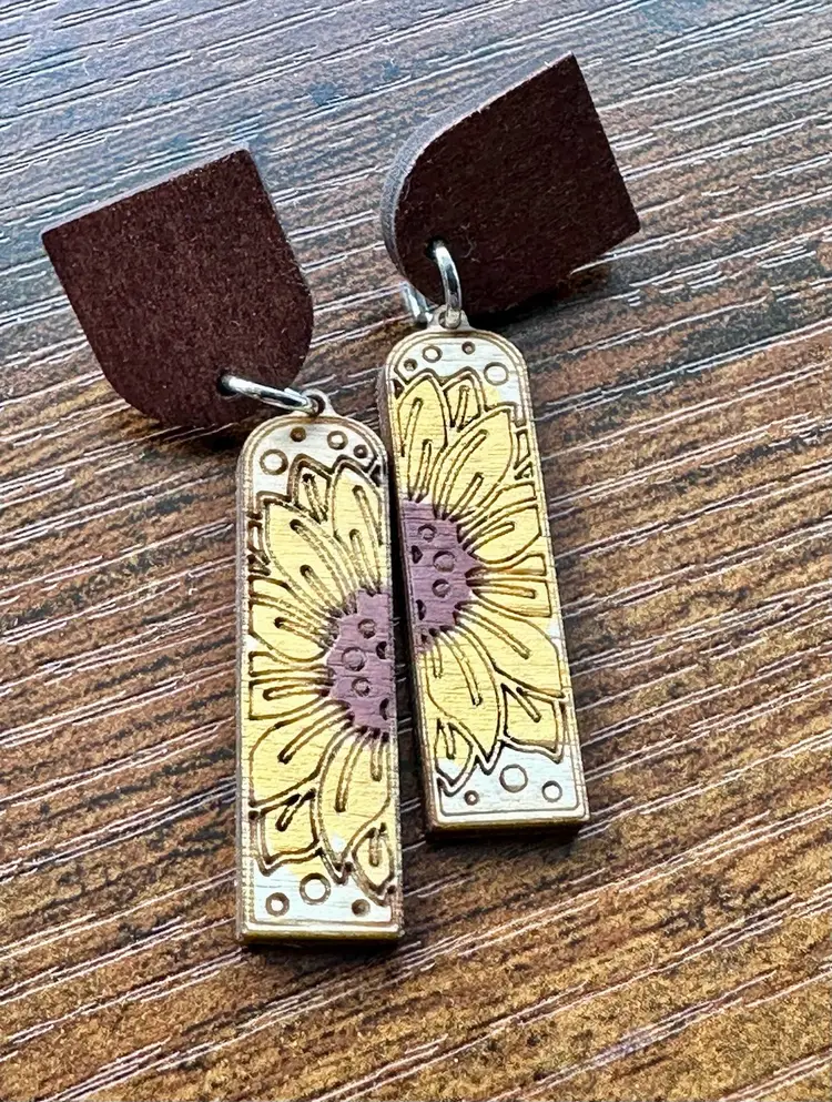 Handmade Sunflower Earrings