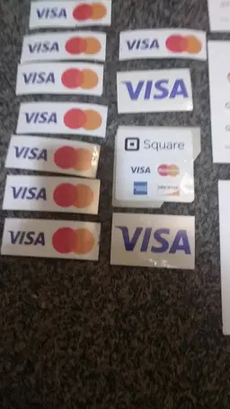 Visa + Google Pay Stickers for stores