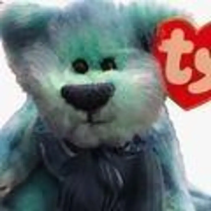 Ty  Beanie "Azure" Blue Bear Blue Ribbon Jointed Articulated 1993 VINTAGE