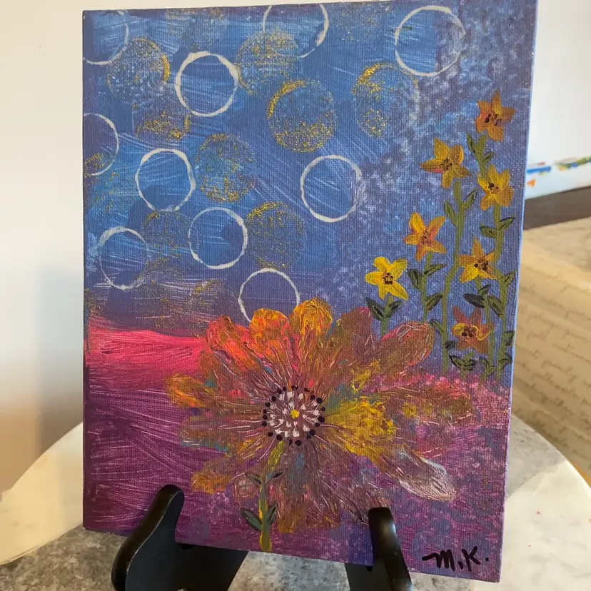Flowers With Gold