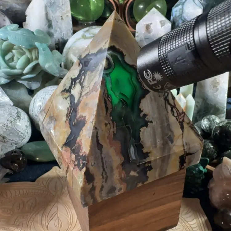 Volcano Agate Pyramid 4x4x5”