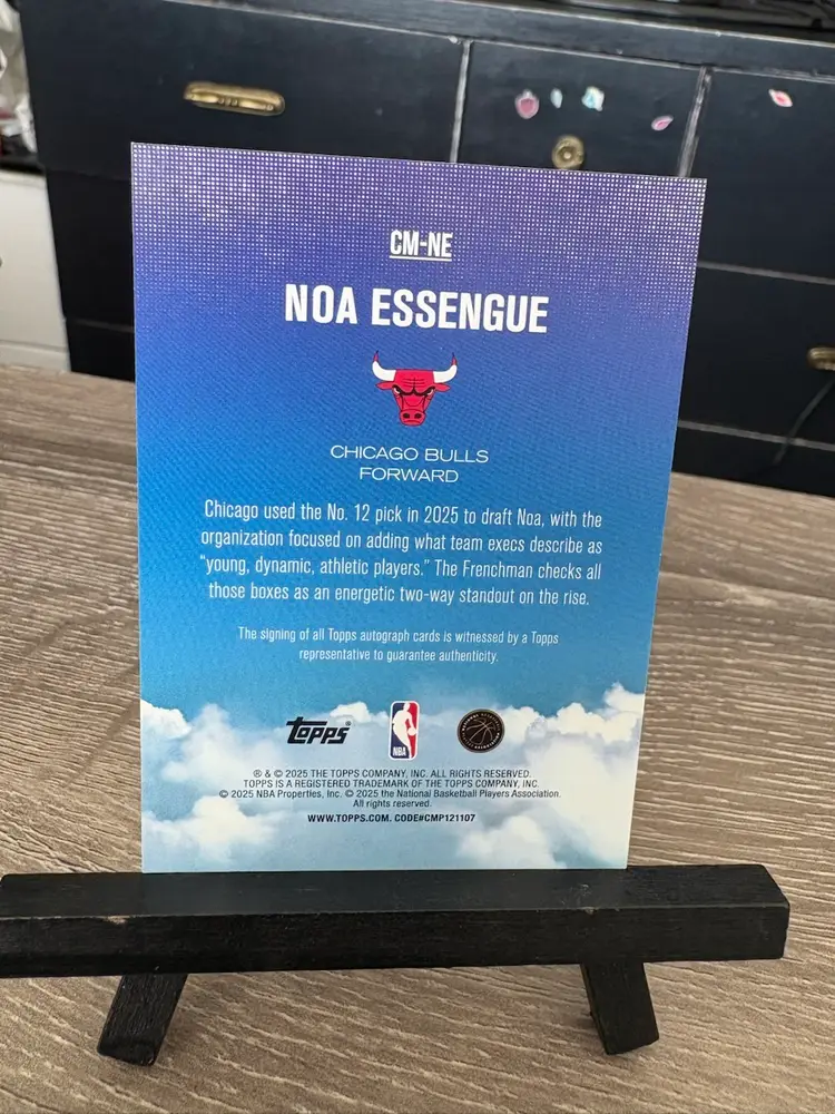 Noa Essengue 2025-26 Topps Contemporary Marks RC Rookie Auto Autograph NBA Basketball Card Chicago Bulls (A2)